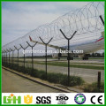 GM triangle bending welded airport fence with Y post, pvc coated airport fence